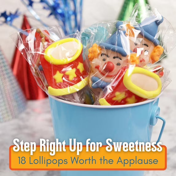 Circus Lollipops, Carnival Candy, 18 Count, 7.62 Ounce Box