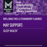 Member’s Mark Melatonin Gummies, 5 mg, Strawberry, 200 ct.