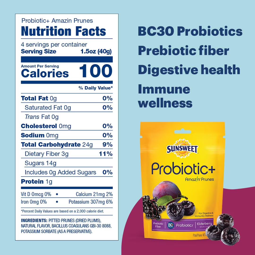 Sunsweet Probiotic+ Prunes 4 Pack