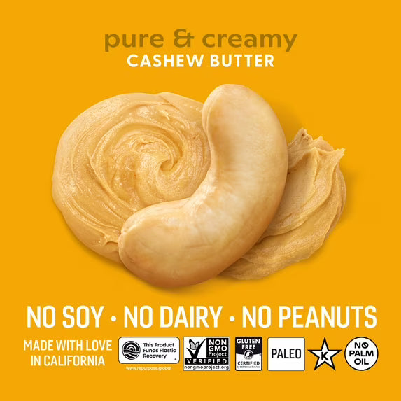 Octonuts Dry Roasted Pure Cashew Nut Butter 16oz - Pure Creamy Nut Butter - Heart Healthy and Delicious - Gluten Free, Vegan, Kosher, Paleo, Non-GMO Nut Butters Single Ingredient