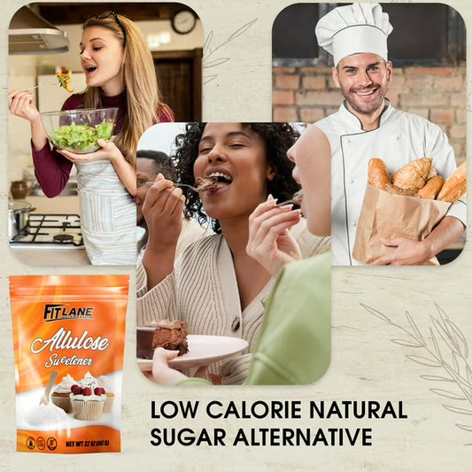 Allulose Sweetener 2 Pound Bag - Natural, Keto, Low Calorie, Zero Net Carb by Fit Lane Nutrition