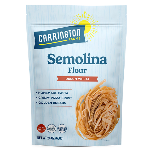 (3 pack) Carrington Farms Semolina Flour Durum Wheat, 24oz