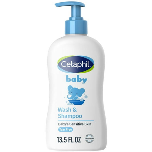 (3 pack) Cetaphil Baby Moisturizing Shampoo and Body Wash with Aloe Vera and Natural Calendula, 13.5 fl oz