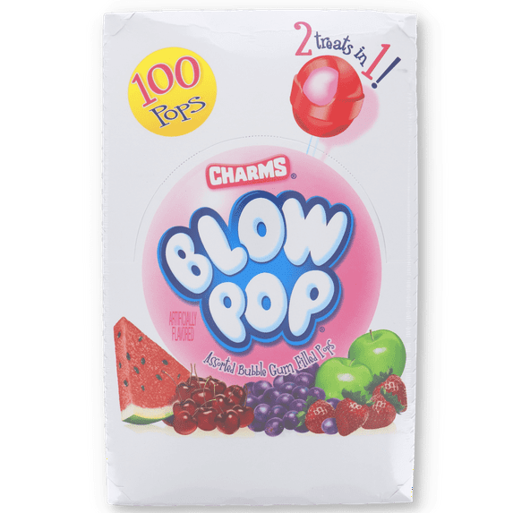 Charms Blow Pop Assorted Flavors - 100 Pack