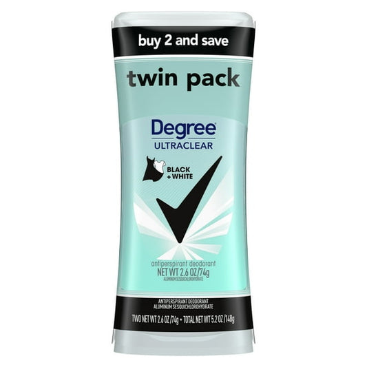 (2 pack) Degree Ultra Clear Long Lasting Women's Antiperspirant Deodorant Stick Twin Pack, Fresh, 2.6 oz
