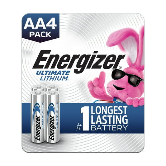 (2 pack) Energizer Ultimate Lithium AA Batteries (4 Pack), Double A Batteries