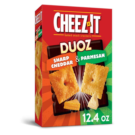 Cheez-It Duoz Sharp Cheddar and Parmesan Baked Snack Crackers