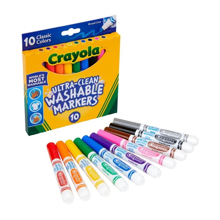 Crayola Ultraclean Broadline Classic Color Max Washable Markers (10 Count), (Pack of 4)