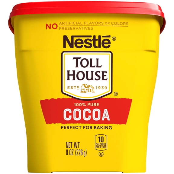(6 pack) Nestle Toll House Deep Chocolate Cocoa Flavor Powder, 100% Pure Cocoa, 8 oz Box