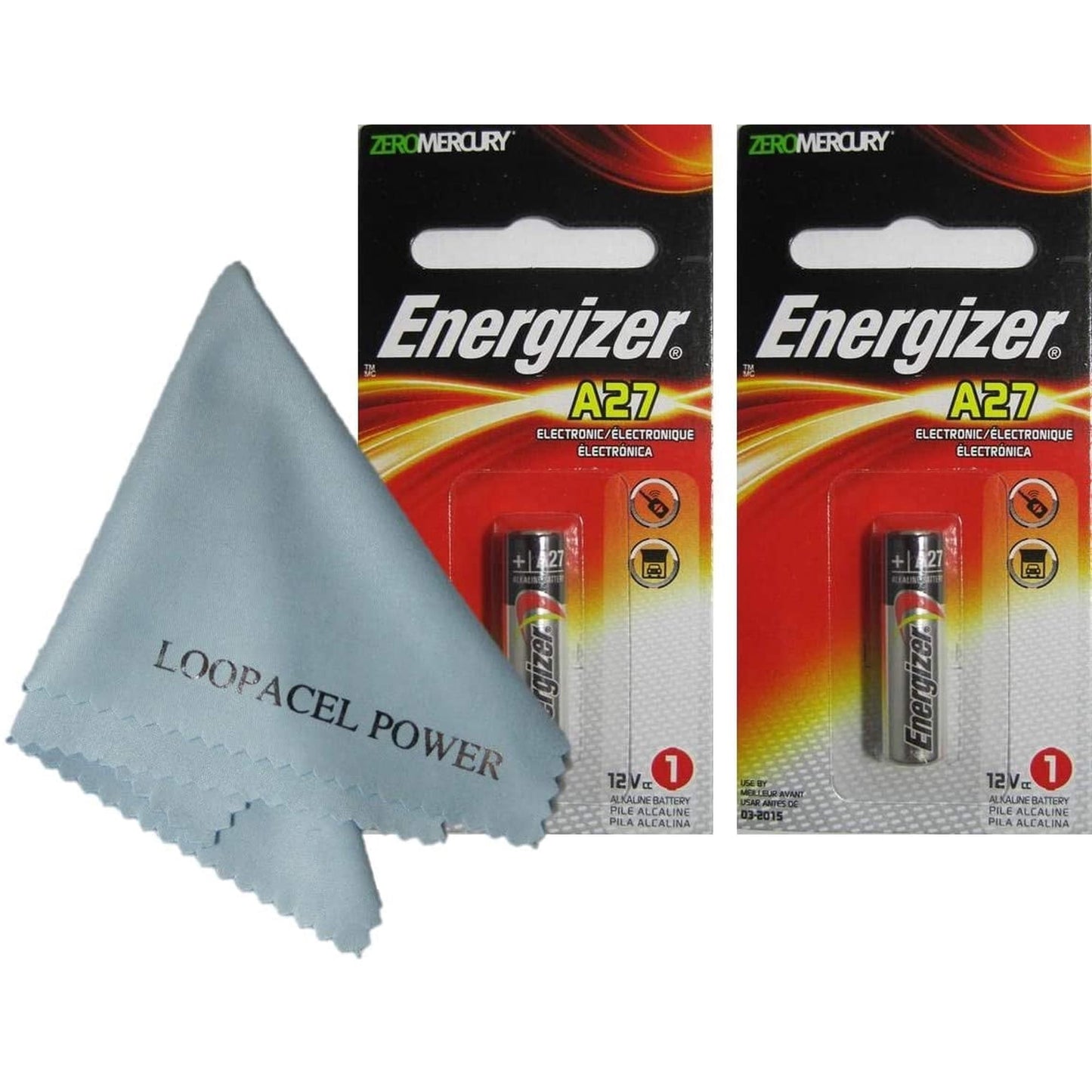 Energizer 27A A27 G27A B-1 L828 CA22 GP27A Battery 12V Pack of 2