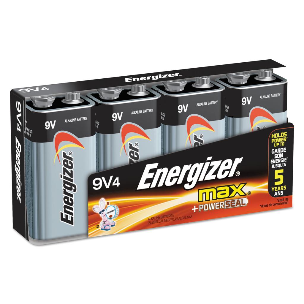 Energizer E522 Max 9 Volt Alkaline Battery - 4 Batteries + 30% Off!