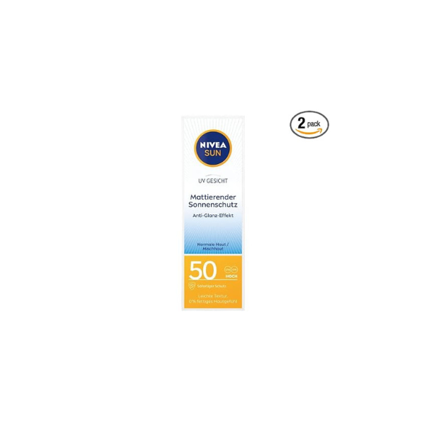 NIVEA Shine Control Face Cream Bundle – 2 x 50 ml (Total 100 ml / 3.38 fl oz) Lightweight Daily Facial Moisturizer for Oily & Combination Skin, Mattifying Finish, Fast-Absorbing, Non-Greasy Formula