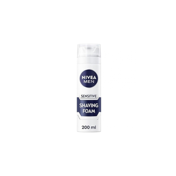 NIVEA MEN Shaving Foam For Sensitive Skin, 200 milliliters