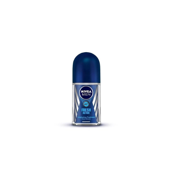 Nivea Men’s Roll On Deodorant, Fresh Active with Ocean Extracts, 1.69 Fl Oz (50 mL) Pack of 1