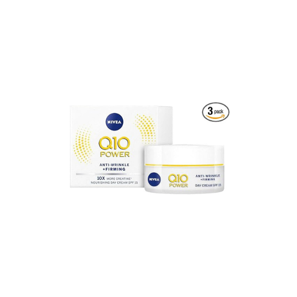 NIVEA Premium 3-Pack Daily Face Cream with Q10 Power and Creatine, Daily Facial Moisturizer for Everyday Skin Care Routine, Lightweight Formula in 50 ml (1.69 fl oz) Jars for Gentle Daily Use