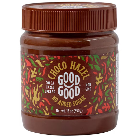 GOOD GOOD Choco Hazelnut Spread with Cocoa, No Added Sugar, 12 oz