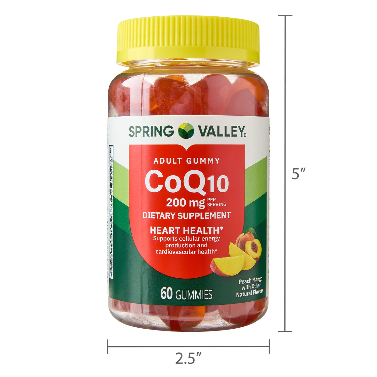 (3 pack) Spring Valley CoQ10 Adult Gummies, 200 mg, 60 Count
