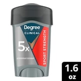 Degree Men Clinical Strength Antiperspirant Deodorant 96-Hour Sweat and Odor Protection Sport Strength Soft Solid 5x Types of Sweat, 1.6 oz