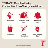 Tylenol Extra Strength Dissolve Packs Pain Relief with Acetaminophen, Berry, 12 Count
