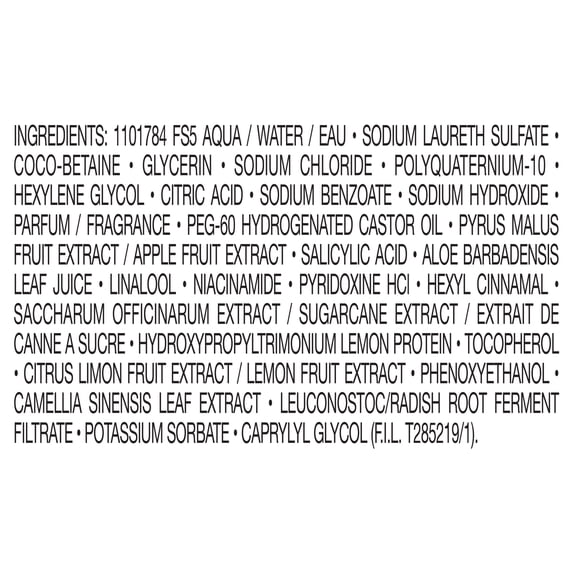 Garnier Fructis Pure Clean Purifying Shampoo for All Hair Types, 33.8 fl oz