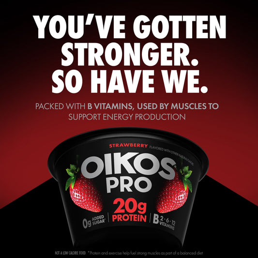 Oikos Pro 20g Protein, Strawberry Yogurt-Cultured Dairy Product, 5.3 oz