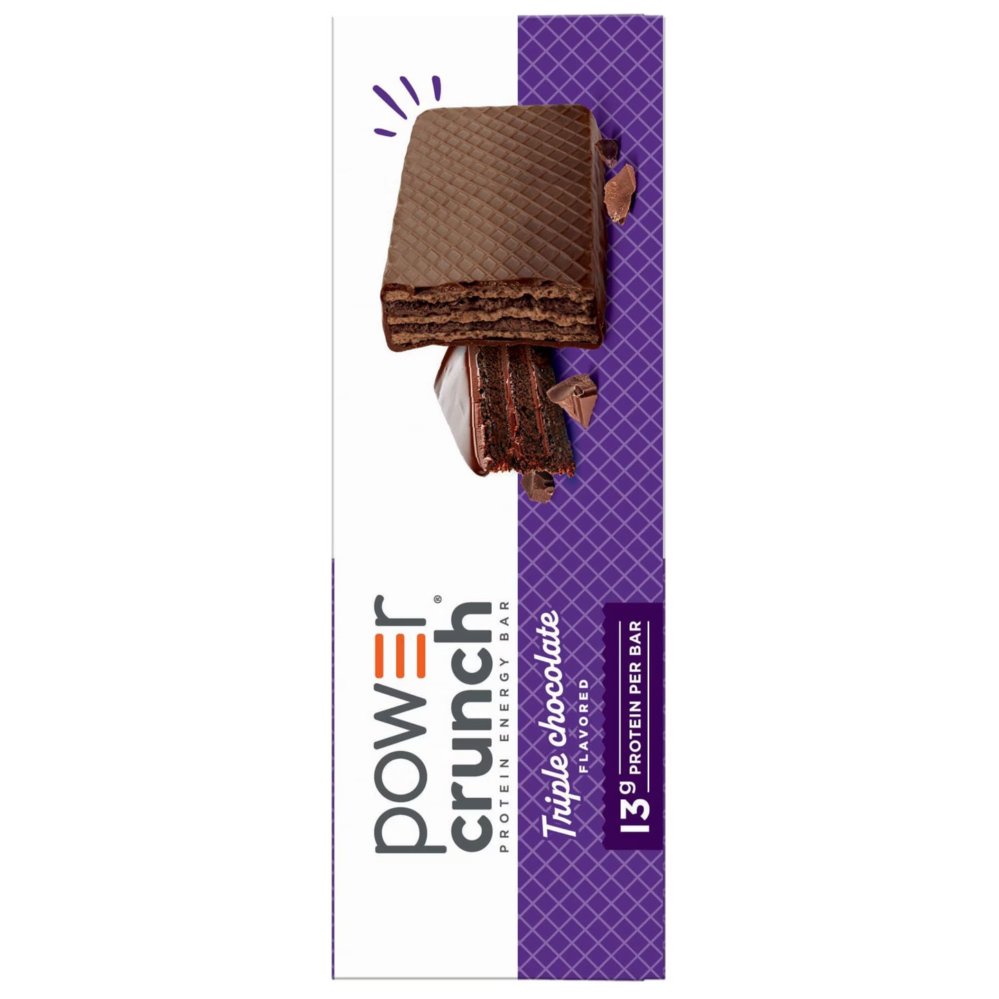 Power Crunch Protein Energy Bars, Triple Chocolate 1.4 oz, 5 Count Carton