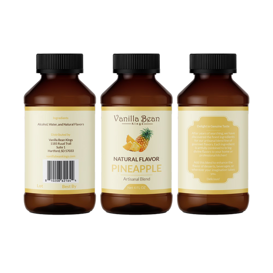 Natural Pineapple Extract for Baking and Flavoring - 4 OZ - Natural Flavors for Baked Goods, Desserts, & Cooking