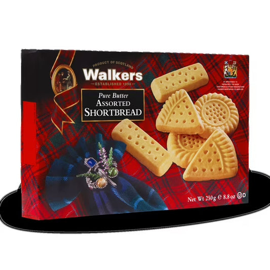 Walker's Pure Butter Assorted Shortbread Cookies, Authentic Shortbread Cookies from Scotland, 8.8oz Box