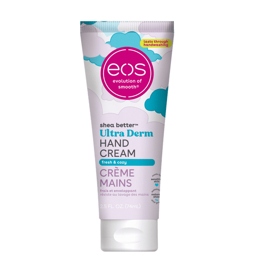 (2 pack) eos Shea Better Ultra Derm Hand Cream- Fresh & Cozy, Moisturizes Dry Hands, 2.5 fl oz, 1 Pack