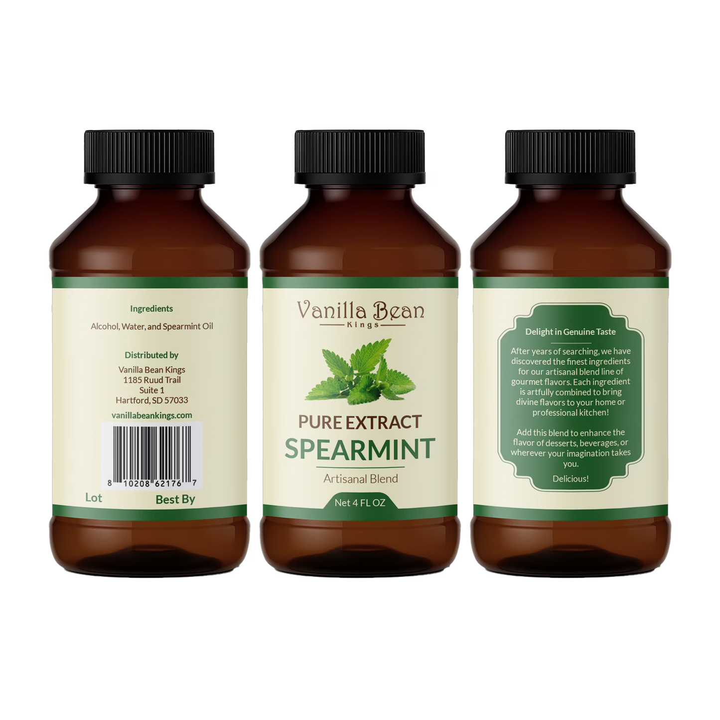 Spearmint Extract for Baking and Flavoring - 4 OZ - Natural Flavors for Baked Goods, Desserts, & Cooking