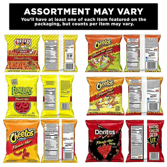 Frito-Lay Flamin' Hot Flavor Variety Pack Snack Chips, 40 Count Multipack