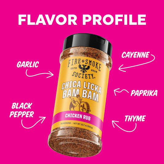 Fire & Smoke Society Chica Licka Bam Bam Chicken Seasoning, 10.7oz