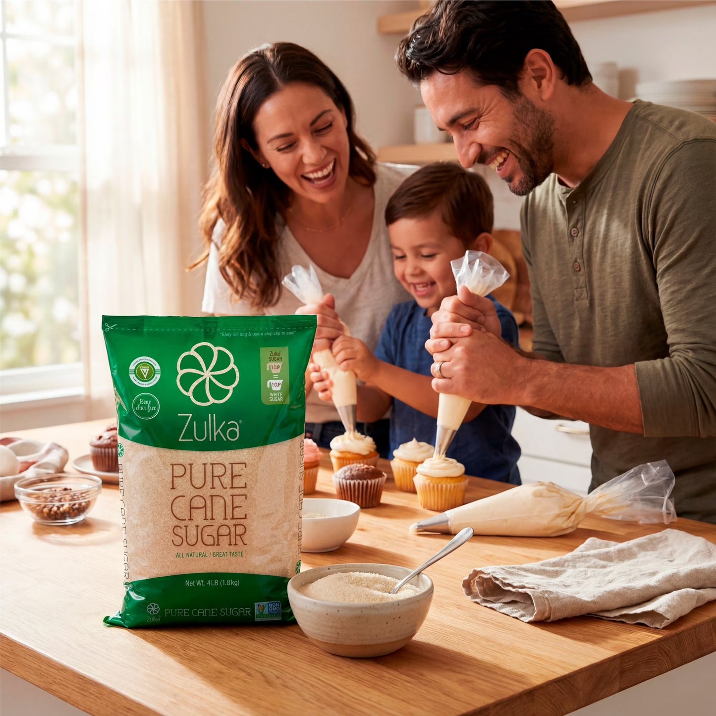 Zulka Pure Cane Sugar, 4 lb, Contains No Allergens