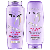 L'Oreal Paris Elvive Hyaluron Plump Hydrating Shampoo & Conditioner Set, Fresh, 25.2 fl oz