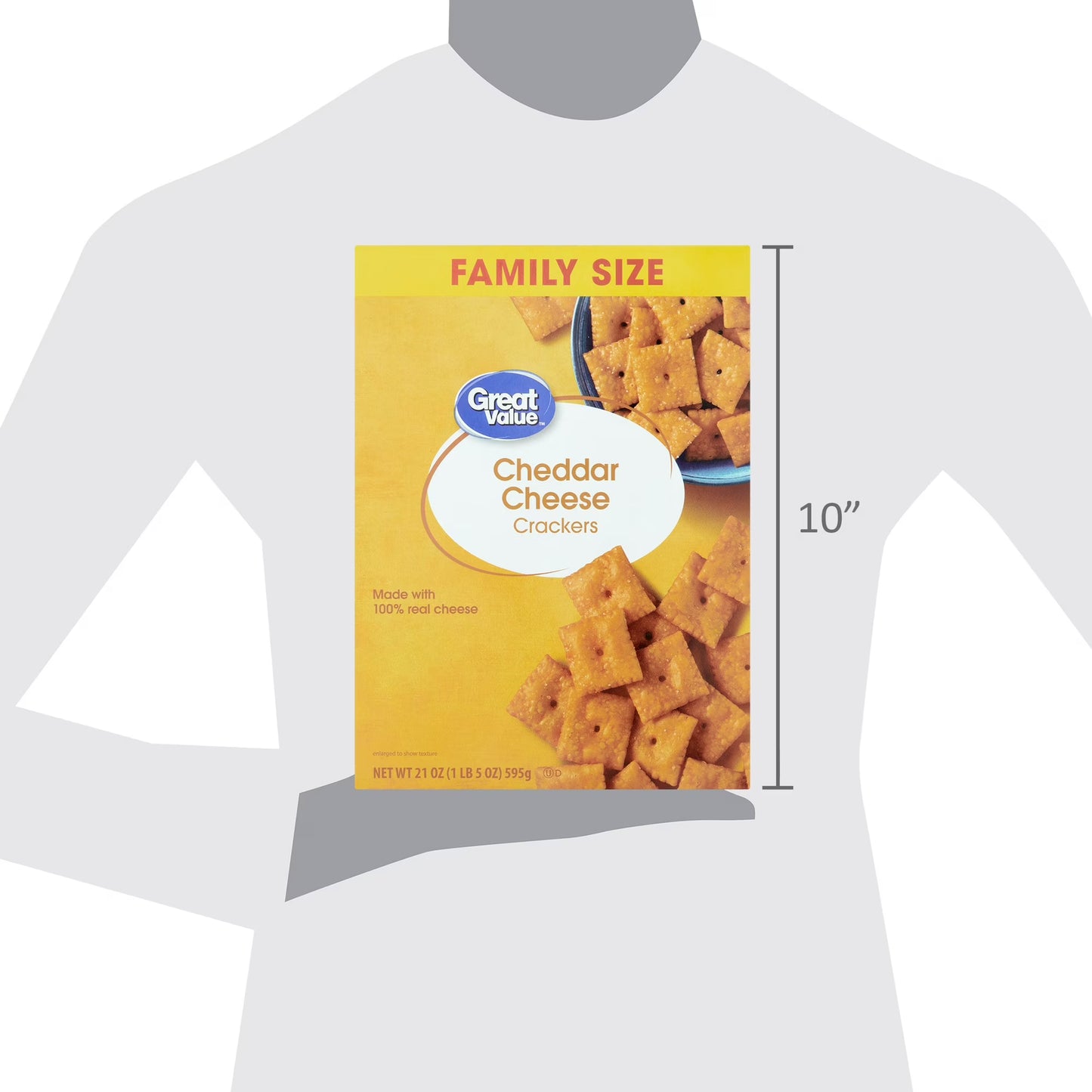 (3 pack) Great Value Cheese Crackers, 21 oz