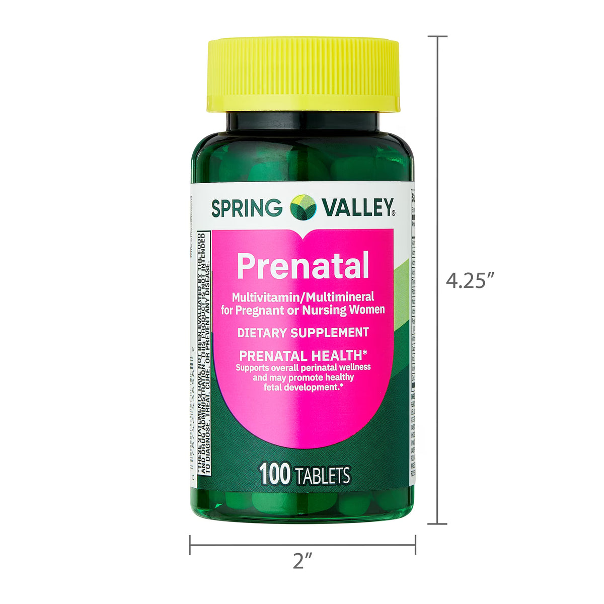 Spring Valley Prenatal Multivitamin/Multimineral for Pregnant and Nursing Women Dietary Supplement Tablets, 100 Count