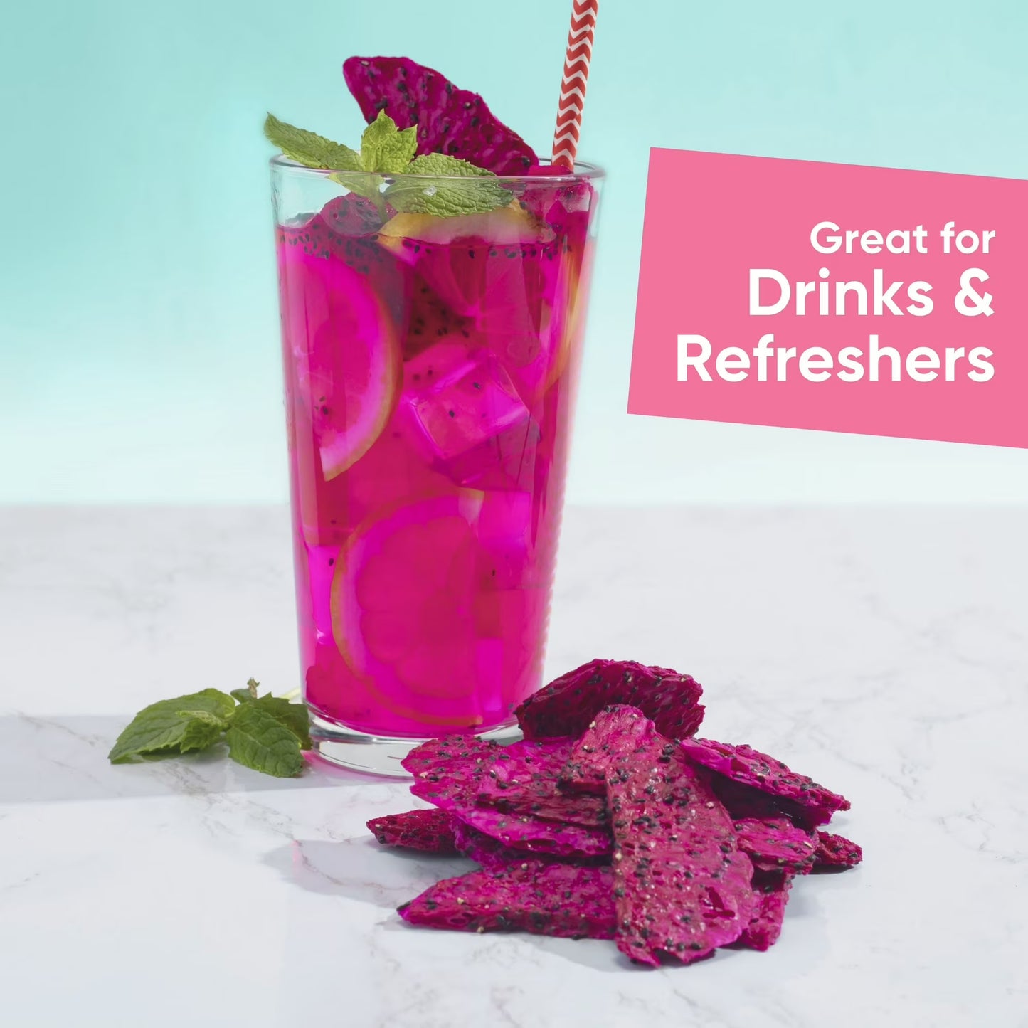 Yammy Dried Dragon Fruit Chips, 1 Ingredient Superfood Snack, Crunchy Like Freeze Dried Fruit (5.6 oz)