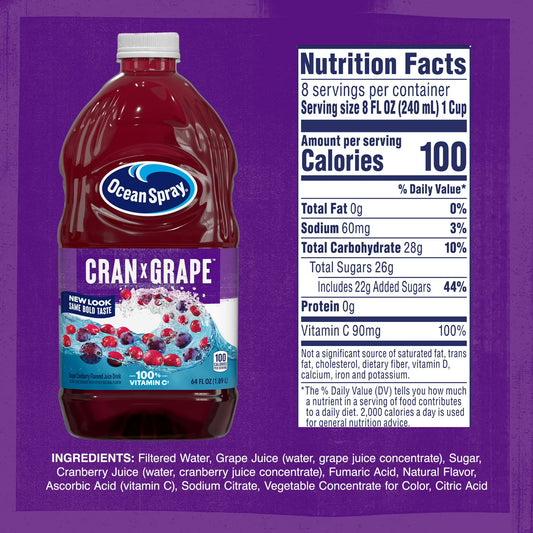 Ocean Spray® Cran-Grape® Cranberry Grape Juice Drink, 64 fl oz Bottle