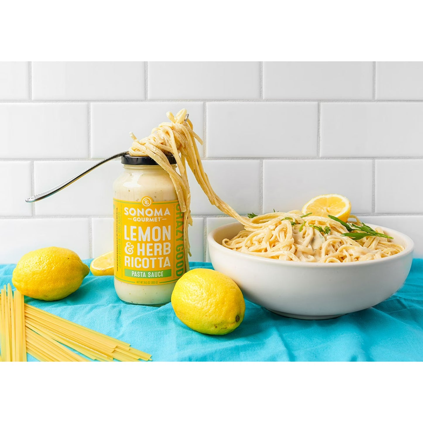 Sonoma Gourmet Lemon and Herb Ricotta Pasta Sauce 24.5 Ounce