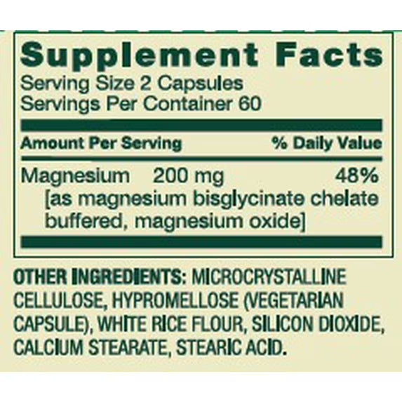 Spring Valley High Absorption Magnesium 200mg Supplement - 120 Capsules