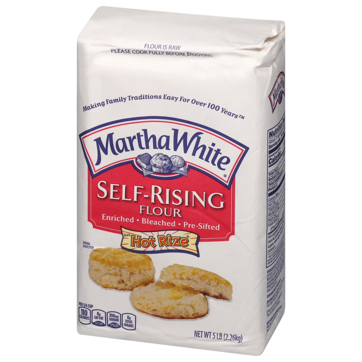 Martha White Self Rising Flour with Hot Rize, 5 lb Bag