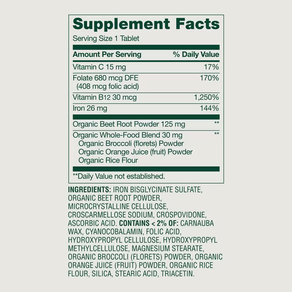 Spring Valley Blood Fortifier* with Iron for General Wellness Tablets, 60 Count
