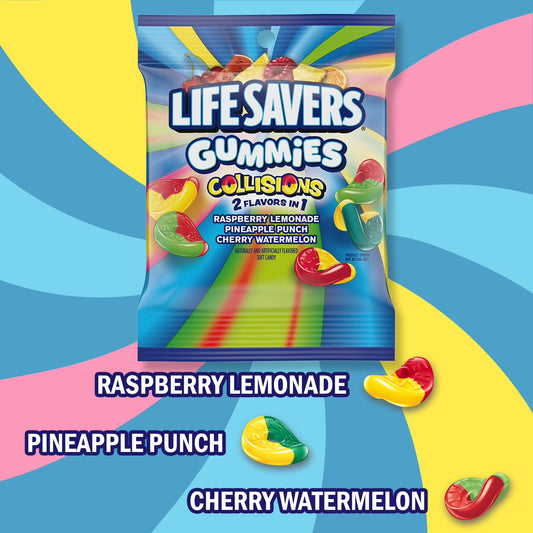 Life Savers Gummies Collisions Gummy Candy Fruit Mix - 4.6 oz Bag