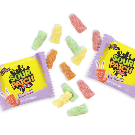 SOUR PATCH KIDS Bunnies Soft & Chewy Easter Candy, 18 Snack Packs