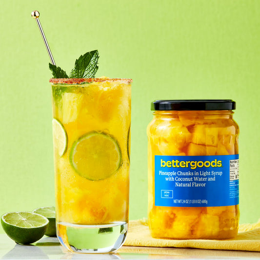 bettergoods Pineapple Chunks in Light Syrup with Coconut Water and Natural Flavor, 24 oz