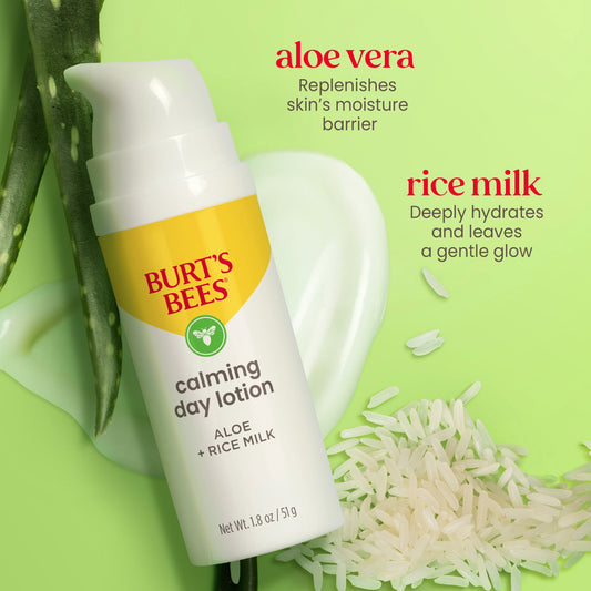 Burt's Bees Calming Day Face Lotion With Aloe and Rice Milk, 1.8 oz.