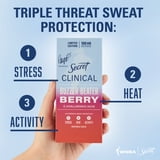 Secret Antiperspirant Deodorant for Women, Clinical Strength 100HR Hyaluronic Acid, Invisible Solid, Paige Bueckers Buzzer Beater Berry, 2.6 oz