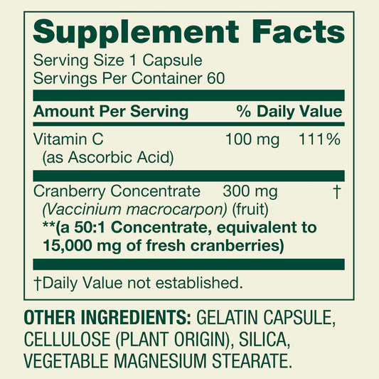 (3 pack) Spring Valley Extra Strength Cranberry Dietary Supplement Capsules, 15,000mg, 60 Count
