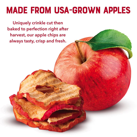 GourmetNut Simple Slices Baked Apple Chips (Red Apple, 0.75 Ounce (Pack of 8 Bag)) HB5