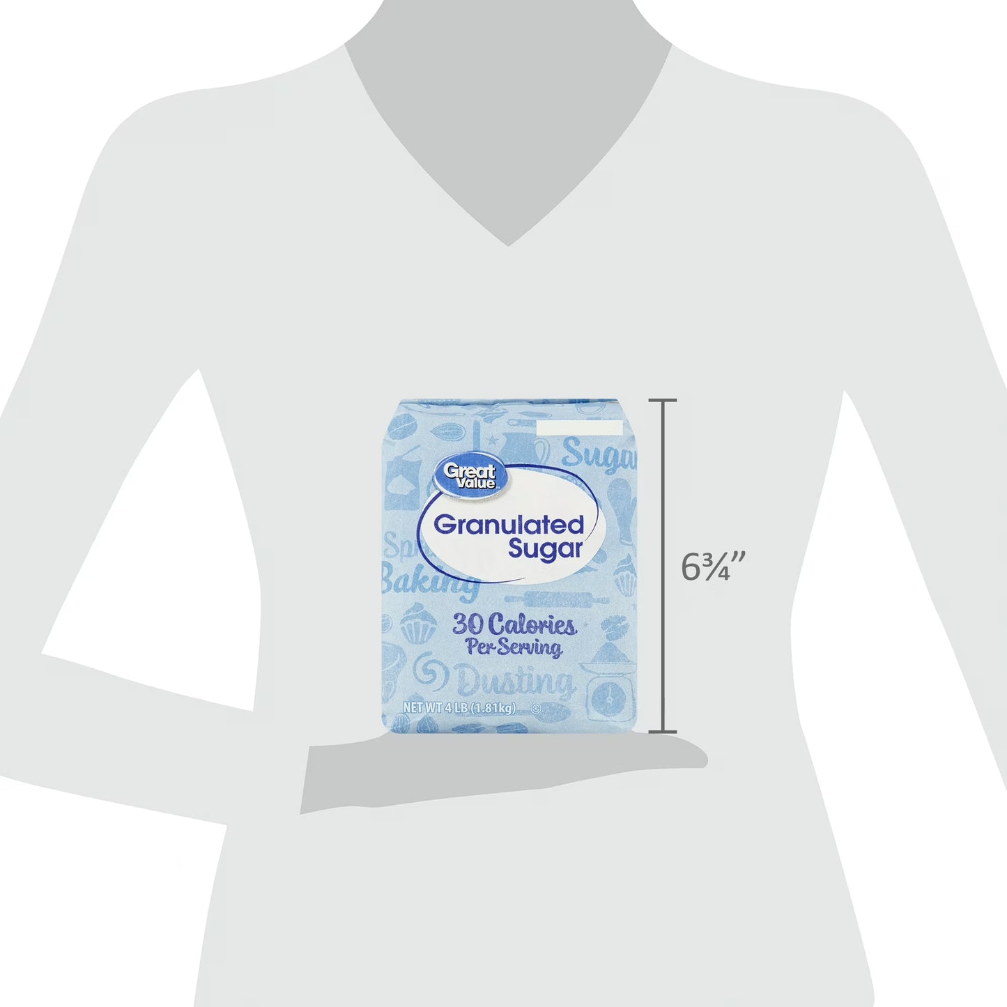 Great Value Pure Granulated Sugar, 4 lbs